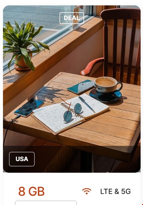 eSIM for USA $25USD unlim image on Nomad Stays